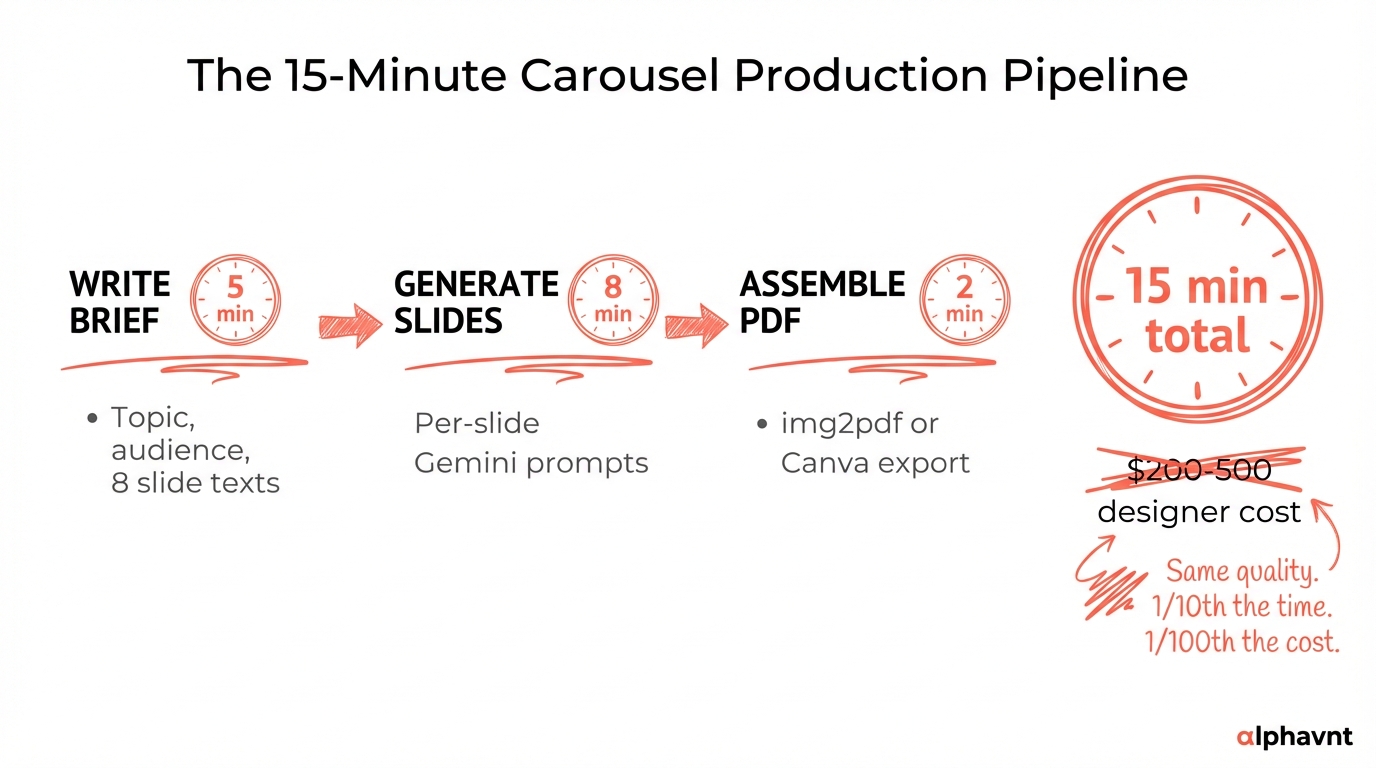 Visual checklist of the six most common LinkedIn carousel mistakes showing too much text, no visual hierarchy, inconsistent styling, weak hook, no CTA, and uploading as images instead of PDF