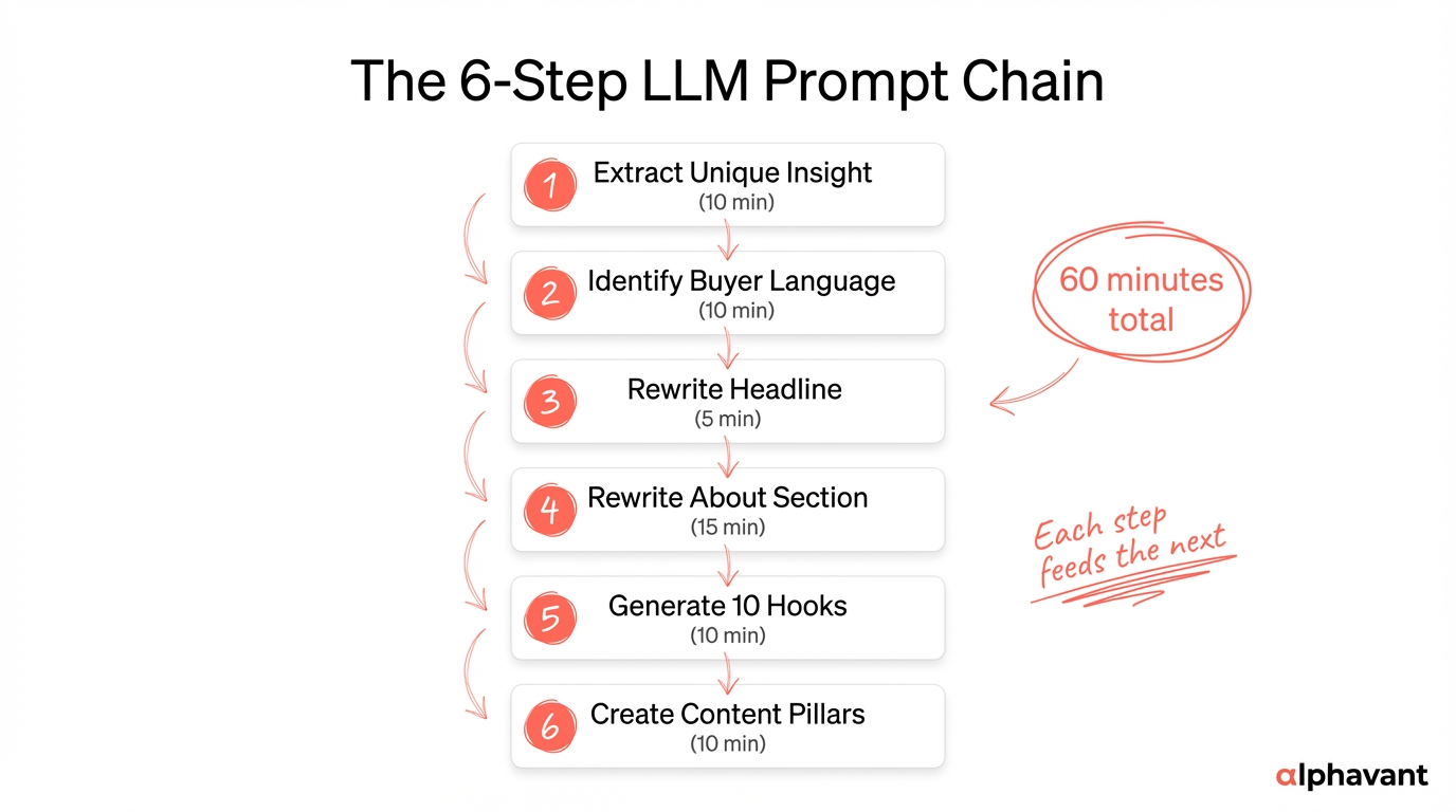 Side-by-side comparison of five LinkedIn headline transformations for technical founders, showing the before state of generic CEO titles versus the after state with specific value propositions and credibility signals
